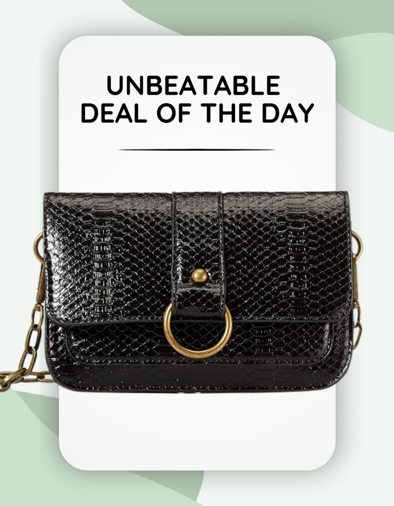 mini black purse with a chain crossbody