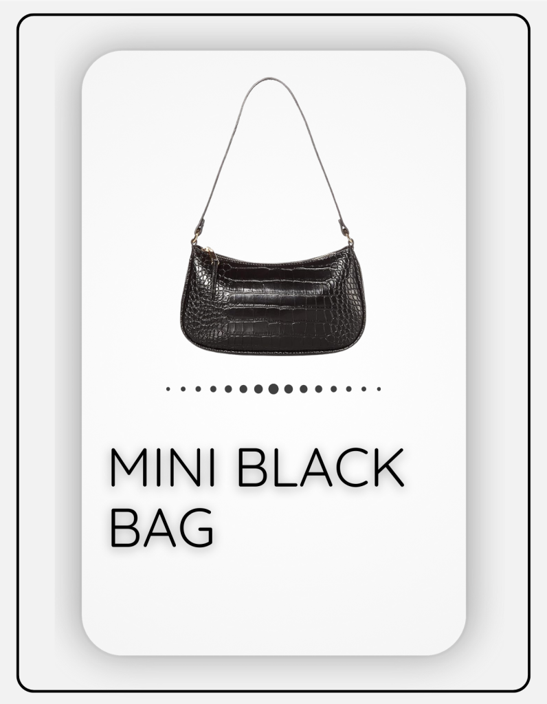 stylish mini black purse