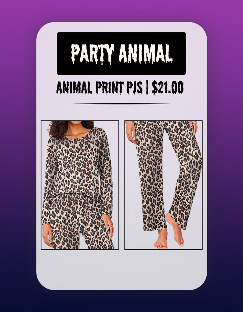 animal printed women's pajamas