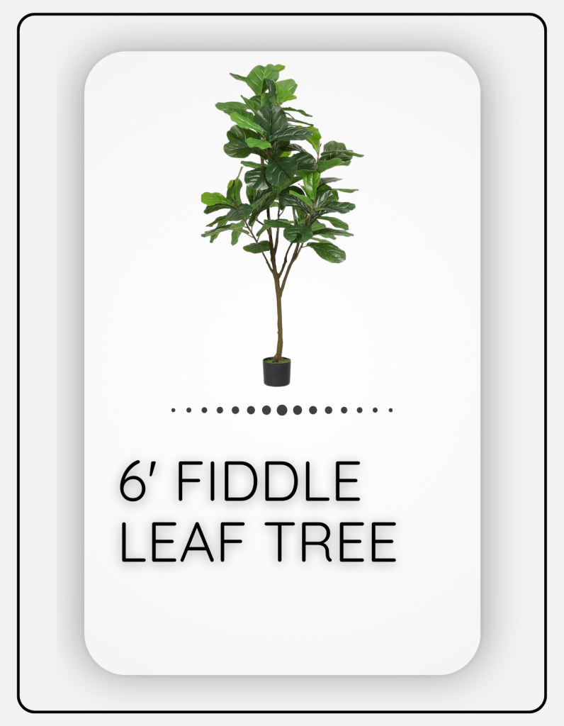 6' fake fiddle leaf tree for decoration