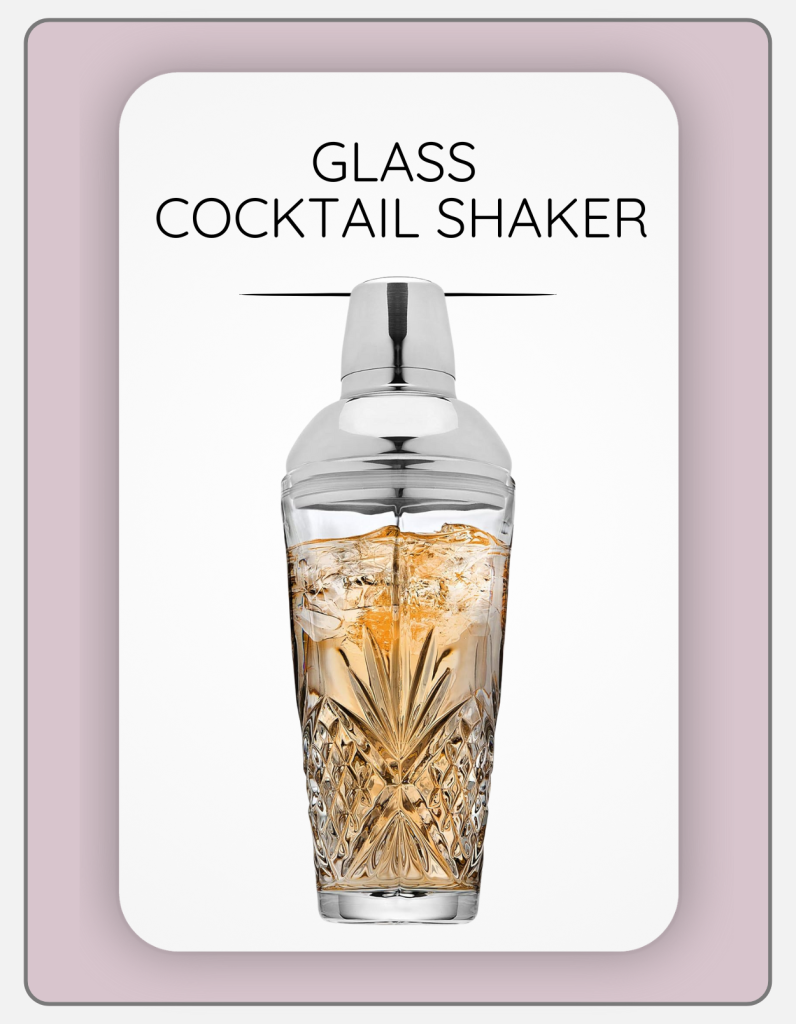 glass cocktail shaker
