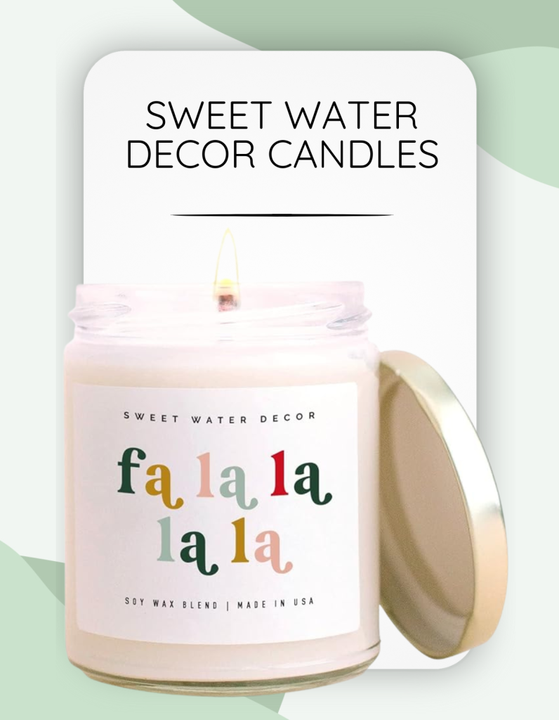 sweet water decor candles with decorative messages