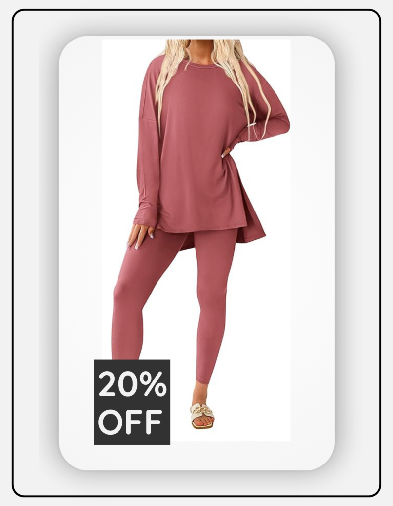 leggings and long sleeve loungewear