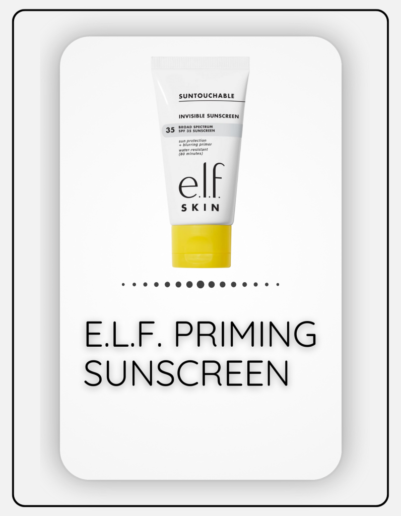 e.l.f. cosmetics priming sunscreen